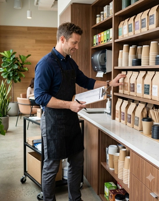 Friendly customer service representative for Espresso-Etc office coffee solutions.